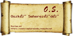 Oszkó Seherezádé névjegykártya